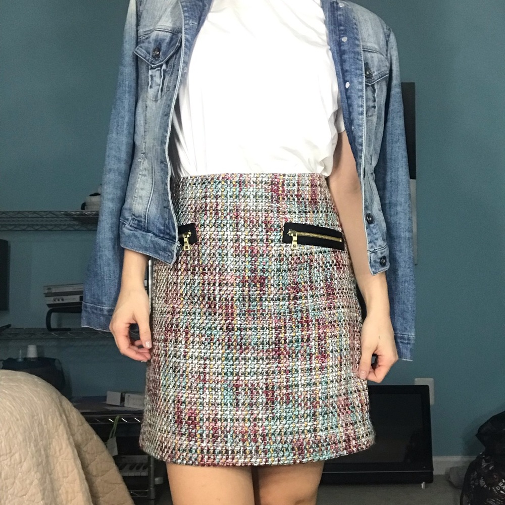 Loft tweed skirt